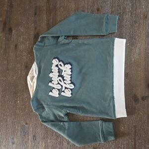 4 Funky Flavours Green and White Graphic Hoodie Size 4-5